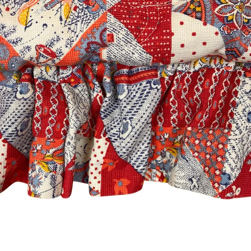Vintage Waverly Schumacher Patchwork Pattern Quilted Pillow Case 30
